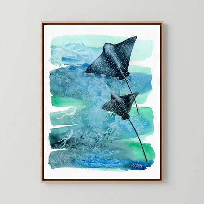 Time Together — Eagle Ray Fine Art Print