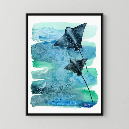 Time Together — Eagle Ray Fine Art Print