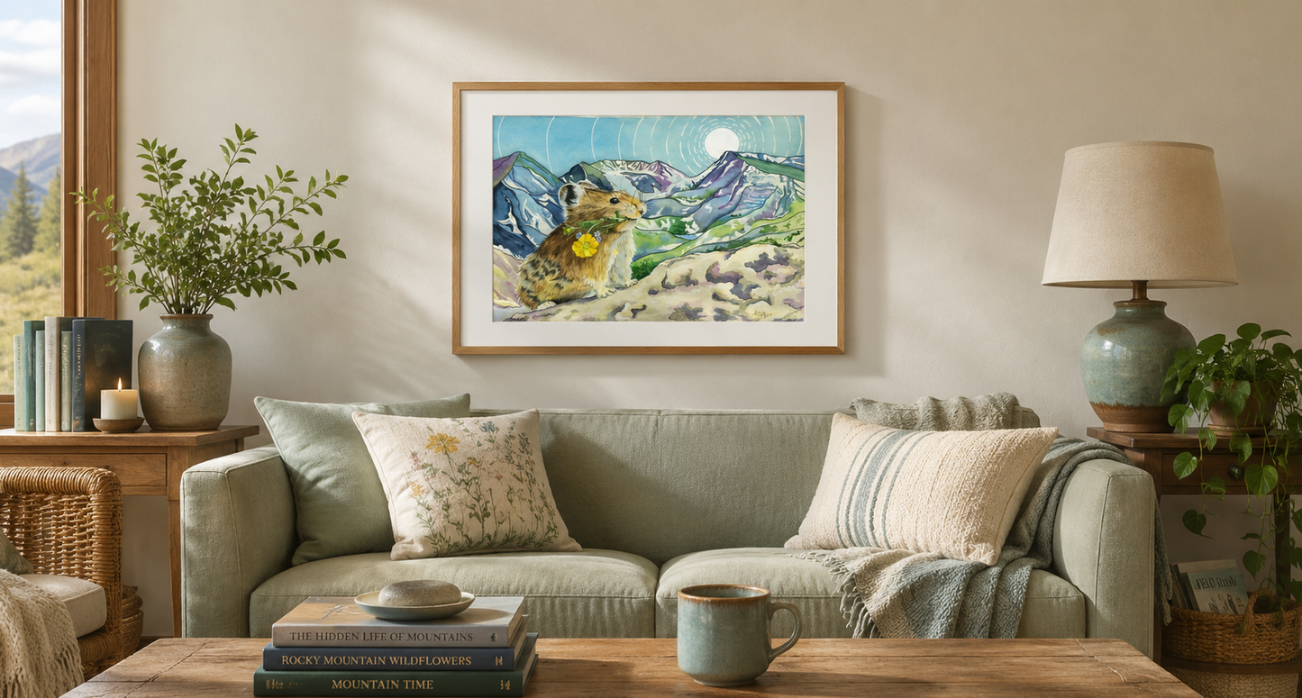 Peek Beyond the Pika - Rocky Mountain Wildlife Fine Art Paper Print