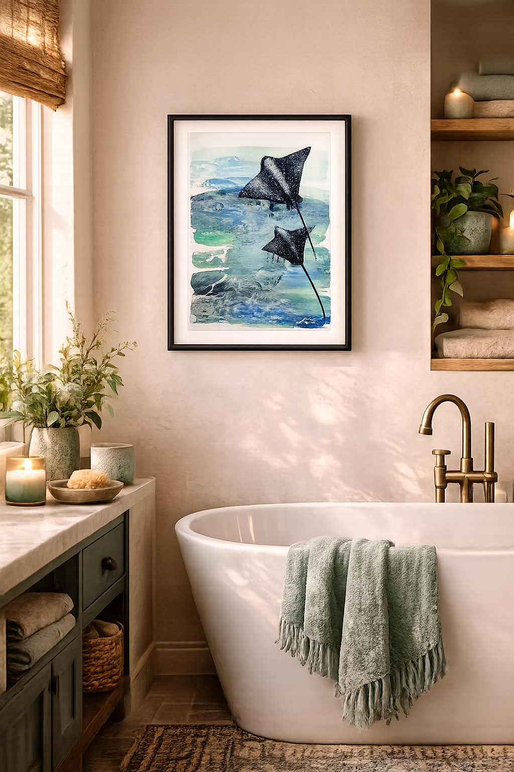 Time Together — Eagle Ray Fine Art Print