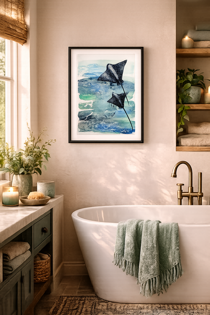 Time Together — Eagle Ray Fine Art Print