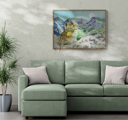 Peek Beyond the Pika - Rocky Mountain Wildlife Fine Art Canvas Print