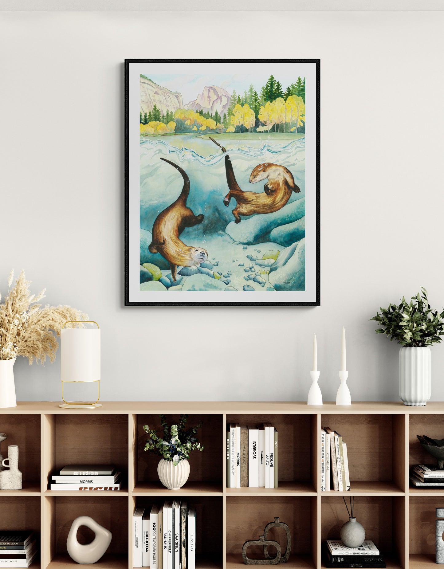 Remember to Romp - Joyful Yosemite River Otter Paper Print for National Park Lovers