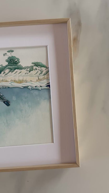 Gems of the Gulf — Sea Turtle Hatchlings Original Watercolor Painting